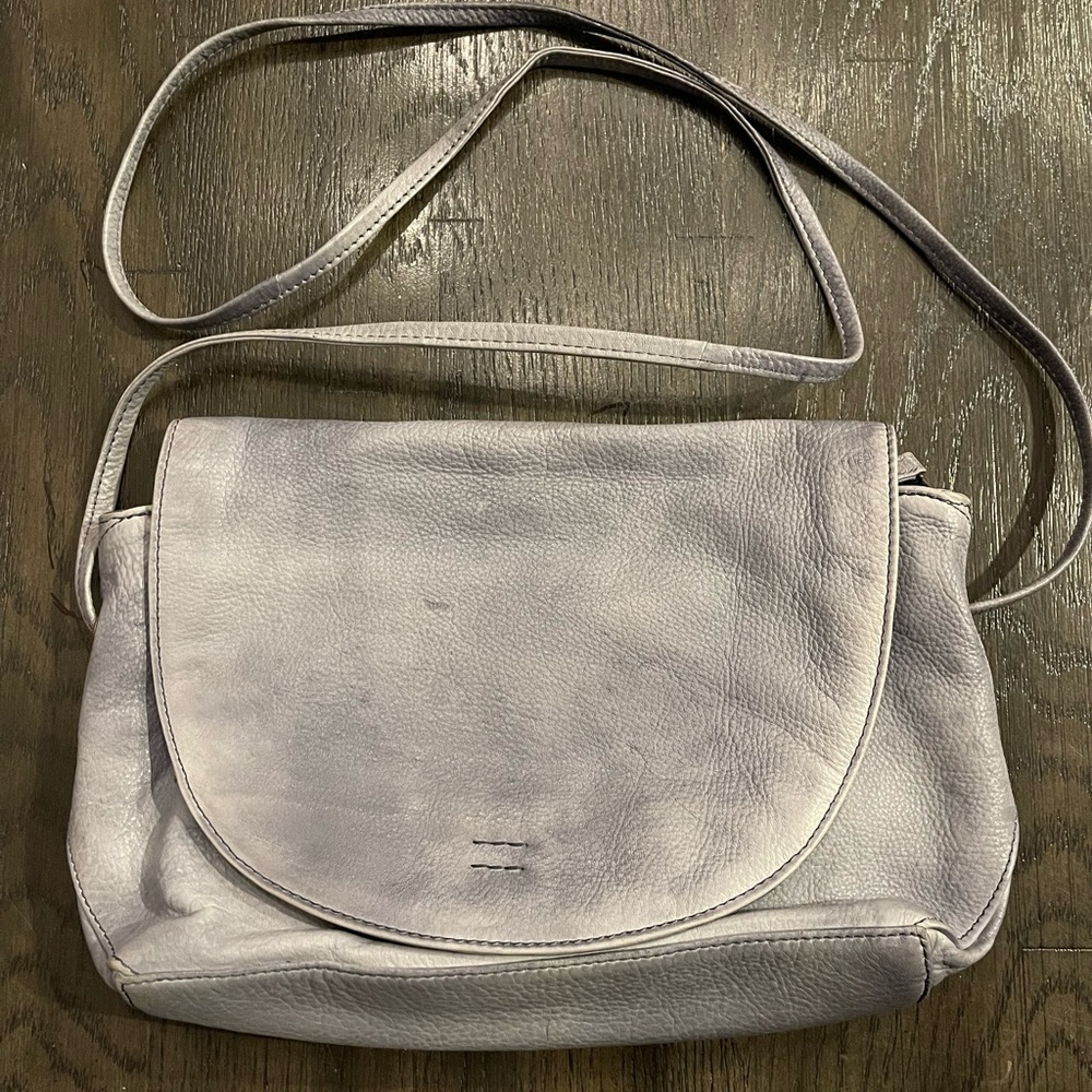 Latico Leather Crossbody bag Distressed Grey Blue